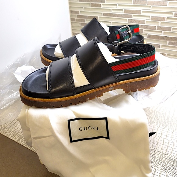 New Men's Unused Super High-End Couture Hand-Made Couture Cirano Gucci Sandals - Picture 14 of 16
